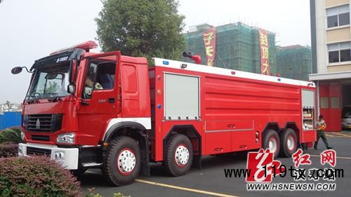 漢壽縣消防大隊新添18噸重型水罐車