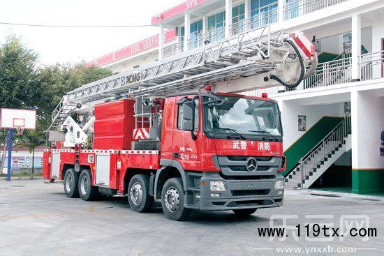 42米登高平臺消防車可用于高空救援，還可撲救高層建筑火災