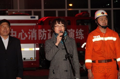 石河子高中學區舉行住校生消防演練