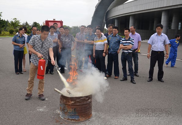 交通大樓舉行消防演練現場